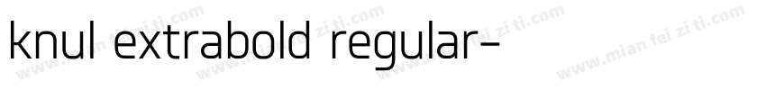 knul extrabold regular字体转换